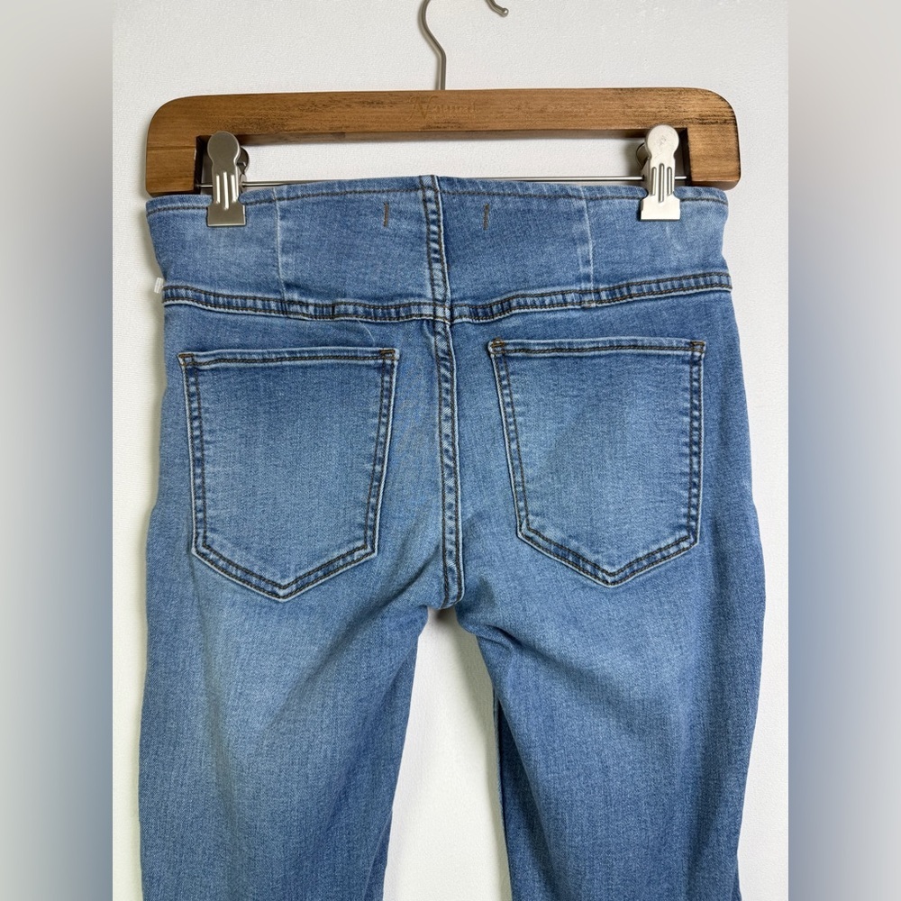 Free People Women’s Pull-On Flare Jeans Boho Y2K Wide Leg Bell Bottom Sz 25 - Picture 5 of 9